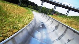 Sommer amp Twinbob Rodelbahns onride HD POV Bayern Park [upl. by Ainslee717]