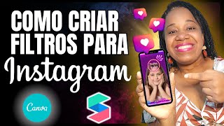 Como fazer filtro moldura para Instagram  Tutorial Spark Ar [upl. by Nagoh]