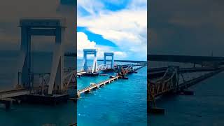 The New Pamban Sea Bridge in TamilNadu indianrailways pamban seabridge tamilnadu highspeed [upl. by Vassili476]