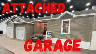 New mobile home with attached garage This is CRAZY Double wide home tour by Mobile Home Masters [upl. by Nickles765]