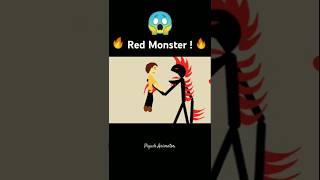 R E D M O N S T E R  😱🔥🔥 shortsvideo viral youtubeshorts animation stickman [upl. by Naquin]