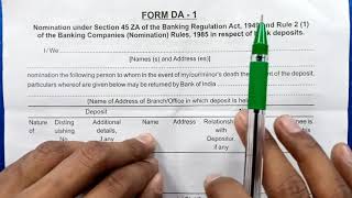 BOI Bank ka Nomination Form Kaise Bhare  How to fill Nominee Form of Bank of India  Nominee Form [upl. by Afatsuom]