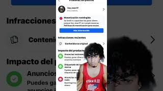 Quitar monetización restringida Facebook restricciones monetizacion facebook [upl. by Edrahc44]