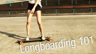 Longboard lernen für Anfänger Bremsen Lenken Pushen [upl. by Saree]