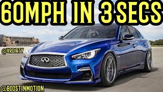 Tuned Q50 goes 60mph in 3 seconds [upl. by Annig]