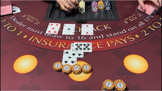 Blackjack  200000 Buy In  MASSIVE 500000 WIN Insane 100000 Bets With Very Lucky Hands [upl. by Bosson]