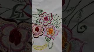 Pillow cover takiya design embroidery shortvideo [upl. by Dittman809]