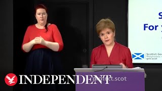 Watch again Nicola Sturgeon announces fivetier lockdown plan for Scotland [upl. by Maisie800]