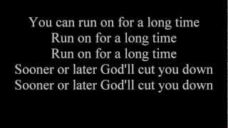 Johnny Cash Gods Gonna Cut You Down lyrics [upl. by Alberta]