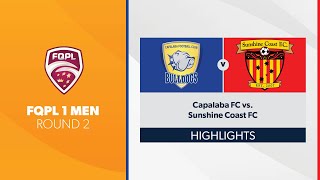 FQPL 1 Men R2  Capalaba FC vs Sunshine Coast FC Highlights [upl. by Wilton]