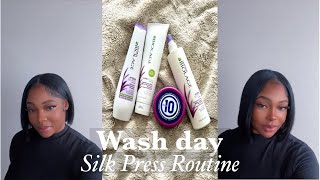 Wash Day  Silk Press Routine  With Biolage Hydrasource [upl. by Linet357]