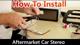 How to Install an Aftermarket Car Stereo Wiring Harness and Dash Kit [upl. by Nuhsed]