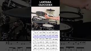 Lantana  OLDCODEX Drum Cover x Sheet Music Snip 1 [upl. by Gilberto]