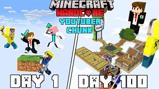 I Survived 100 Days on Youtuber Chunk Minecraft Hardcorehindi [upl. by Bert948]