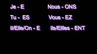 ER VERBS French  Learn the endings with this song [upl. by Anaujik888]