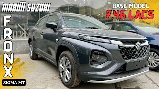 2024 Maruti FRONX Sigma MT Base Model Review MotorVahan [upl. by Esydnac157]