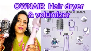 OWNAIR hair dryer and volumizer full review amp demo ownair hair dryer [upl. by Glenine646]