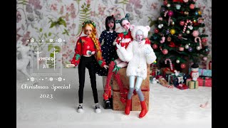 Christmas Special 2023  mini BJD by Tempest Doll  art process [upl. by Cuda]