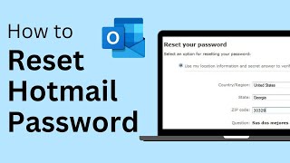 How To Reset Hotmail Password Recover Hotmail Account [upl. by Ttimme]