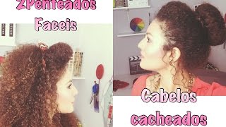 Cabelo Aprenda a fazer 2 Penteados Faceis  Cabelos cacheados [upl. by Nnahs]