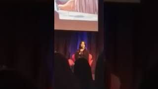 Troian Bellisario doing english accent [upl. by Yelsel625]