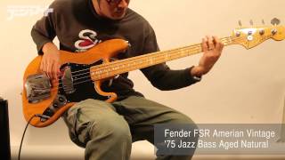 【デジマートNew Gear Showcase】Fender USA FSR American Vintage 75 Jazz Bass Aged Natural [upl. by Biagi991]