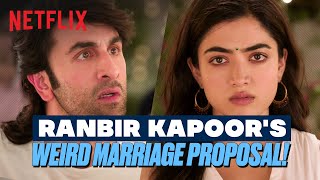 Ranbir Kapoors Epic Proposal for Rashmika Mandanna in Animal  Netflix India [upl. by Kirat]