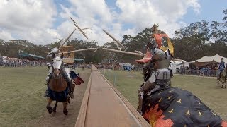 Joust a plaisance at St Ives Medieval Faire 2018 [upl. by Balling]