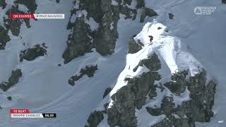 Aymar Navarros horrific crash in FWT22 Xtreme Verbier Switzerland [upl. by Oirasor282]