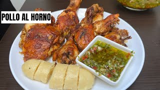 POLLO AL HORNO fácil y rápido POLLO ASADO AL HORNO con pocos ingredientes [upl. by Wolfson583]