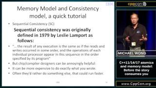 CppCon 2015 Michael Wong “C111417 atomics and memory modelquot [upl. by Eiralc]