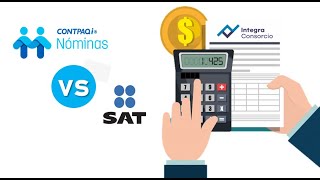 Comparación CFDI CONTPAQi nominas vs CFDI SAT [upl. by Hendrix]