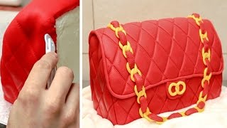 3D HANDBAG Cake  How To Make  Cakes That Looks Like Real Things by Cakes StepbyStep [upl. by Scutt]