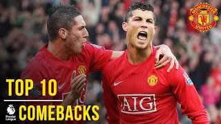 Manchester Uniteds Top 10 Premier League Comebacks  Manchester United [upl. by Bolme]