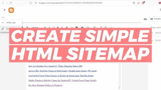 How to create an HTML sitemap without plugin [upl. by Missy244]