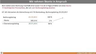 826 Skonto vom Lieferanten verbuchen [upl. by Ijnek]