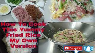 Fried Rice with hotdog and bakkwa my own versionabbyskitchenvlog [upl. by Daub]