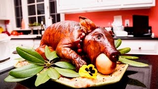 Suckling Pig on Big Green Egg [upl. by Anirroc]