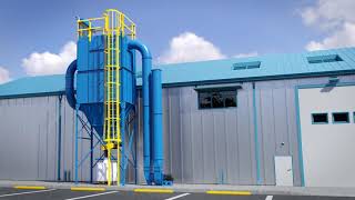 US Air Filtration Baghouse  3D Product Demo [upl. by Hudgens]