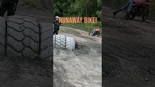 RUNAWAY BIKE amp Lazy Log Hop  OSET bike Adventure triumphadventureexperience DirtBike Trials [upl. by Orianna687]