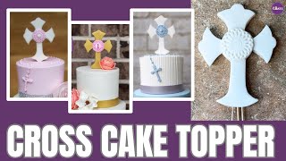 You Can Make This Simple FONDANT CROSS CAKE TOPPER [upl. by Bowrah911]