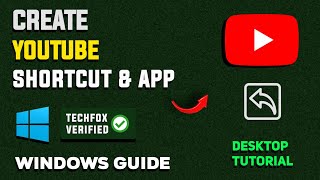 How to Create a Shortcut for YouTube on Desktop  Full Guide [upl. by Smeaj962]