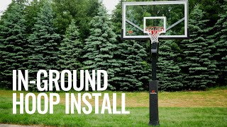 InGround Basketball Hoop Installation amp Hoop Light [upl. by Mccollum80]