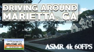 Marietta Georgia Driving tour  ASMR  4k 60FPS  Moving to Atlanta [upl. by Pimbley594]