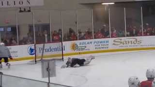 Cam Janssen shootout goal vs Martin Brodeur Devils Practice  33012 [upl. by Gnem]