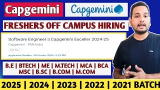 Capgemini Mass Hiring Announced 🔥  Off Campus Direct Hiring  Freshers Hiring  Direct Test  Jobs [upl. by Ahtekal]