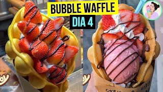 BUBBLE WAFFLE DESMINTIENDO POSTRE COREANO dia 4  Caro Trippar [upl. by Namad968]