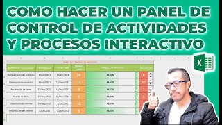 ¿Cómo hacer un PANEL de CONTROL de ACTIVIDADES y PROCESOS interactivo con porcentaje de avances [upl. by Godfrey]