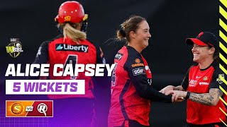 Alice Capsey spins Scorchers out with FIVE wickets  WBBL10 [upl. by Lesak]