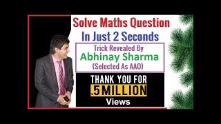 Algebra Short Tricks By Abhinay Sharma  Solve Some Questions In 1 Sec Abhinay Maths SSC CGL mains [upl. by Innep]